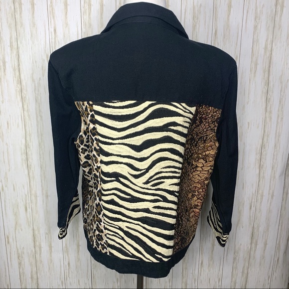 New Identity animal print denim jacket. - Picture 4 of 8